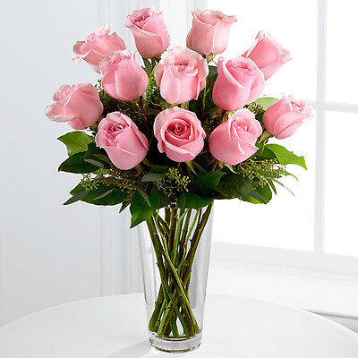 Long Stem Pink Rose Bouquet