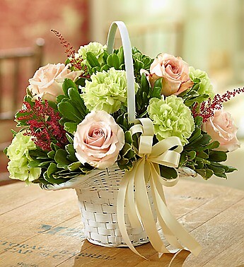 Vineyard Wedding Flower Girl Arrangement